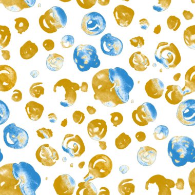 Suluboya, soyut, kusursuz desen. Parlak el yapımı elementlerle yaratıcı doku. Soyut renkli yazdırma.