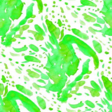 Suluboya, soyut, kusursuz desen. Parlak el yapımı elementlerle yaratıcı doku. Soyut renkli yazdırma.