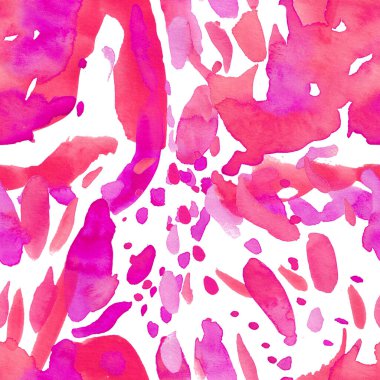 Suluboya, soyut, kusursuz desen. Parlak el yapımı elementlerle yaratıcı doku. Soyut renkli yazdırma.