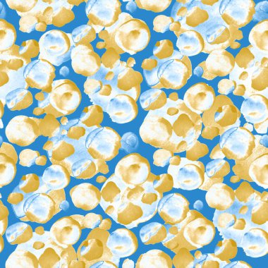 Suluboya, soyut, kusursuz desen. Parlak el yapımı elementlerle yaratıcı doku. Soyut renkli yazdırma.