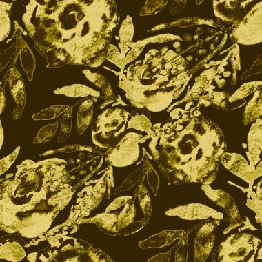 Çiçeklerle suluboya kusursuz desen. Çiçek tasarımı. Romantik bir düğün geçmişi. Parlak, kusursuz bir yaz dönemi. Botanik duvar kağıdı. Her türlü tasarım için kullanılabilir.