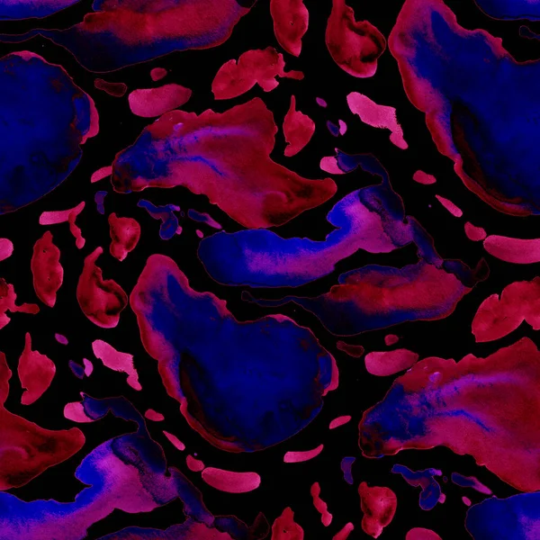 Suluboya, soyut, kusursuz desen. Parlak el yapımı elementlerle yaratıcı doku. Soyut renkli yazdırma.