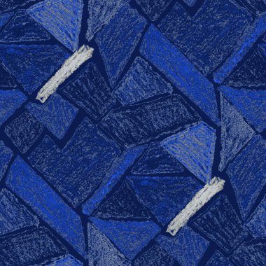 Renkli, soyut geometrik elementlerle yaratıcı, kusursuz desen. El yapımı doku. Grafik olarak soyut bir arkaplan. Çağdaş sanat. Moda modern tarzı.