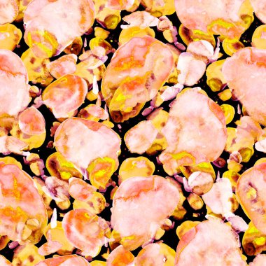 Suluboya, soyut, kusursuz desen. Parlak el yapımı elementlerle yaratıcı doku. Soyut renkli yazdırma.