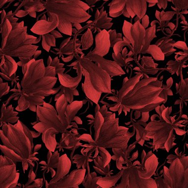 Manolya çiçekli sulu boya deseni. Herhangi bir amaç için güzel çiçek deseni. Bahar ya da yaz romantik geçmişi.