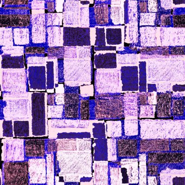 Renkli, soyut geometrik elementlerle yaratıcı, kusursuz desen. El yapımı doku. Grafik olarak soyut bir arkaplan. Çağdaş sanat. Moda modern tarzı.