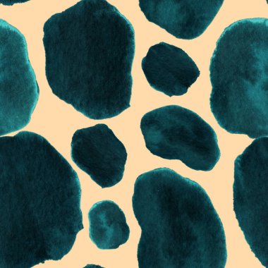 Modern suluboya, soyut desen, her amaç için harika tasarım. Kusursuz desenli, el çizimi lekeli. Suluboya soyut sanat geçmişi. Basit bir tasarım. Modern yaratıcı şablon.