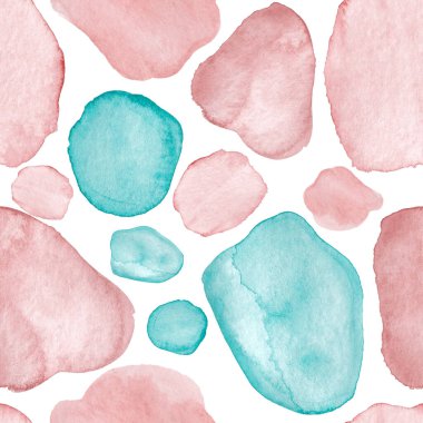 Modern suluboya, soyut desen, her amaç için harika tasarım. Kusursuz desenli, el çizimi lekeli. Suluboya soyut sanat geçmişi. Basit bir tasarım. Modern yaratıcı şablon.