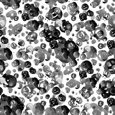 Suluboya, soyut, kusursuz desen. Parlak el yapımı elementlerle yaratıcı doku. Soyut renkli yazdırma.