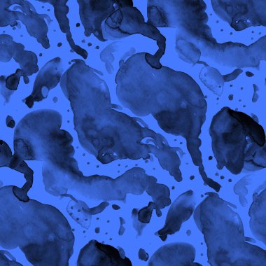 Suluboya, soyut, kusursuz desen. Parlak el yapımı elementlerle yaratıcı doku. Soyut renkli yazdırma.