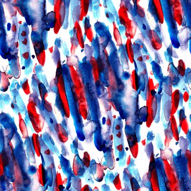 Suluboya, soyut, kusursuz desen. Parlak el yapımı elementlerle yaratıcı doku. Soyut renkli yazdırma.