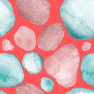 Modern suluboya, soyut desen, her amaç için harika tasarım. Kusursuz desenli, el çizimi lekeli. Suluboya soyut sanat geçmişi. Basit bir tasarım. Modern yaratıcı şablon.