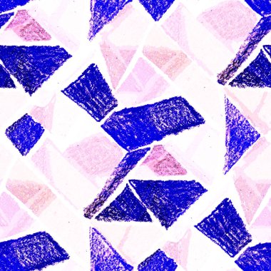 Renkli, soyut geometrik elementlerle yaratıcı, kusursuz desen. El yapımı doku. Grafik olarak soyut bir arkaplan. Çağdaş sanat. Moda modern tarzı.