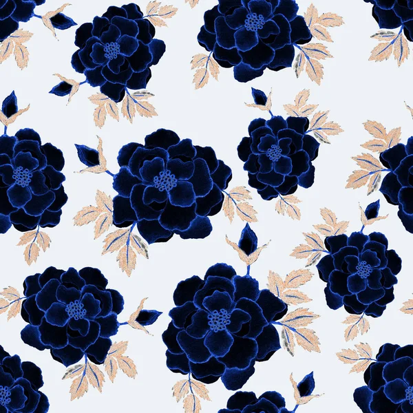 Watercolor Seamless Pattern Flowers Vintage Floral Pattern Flower Seamless Pattern — Stock Photo, Image