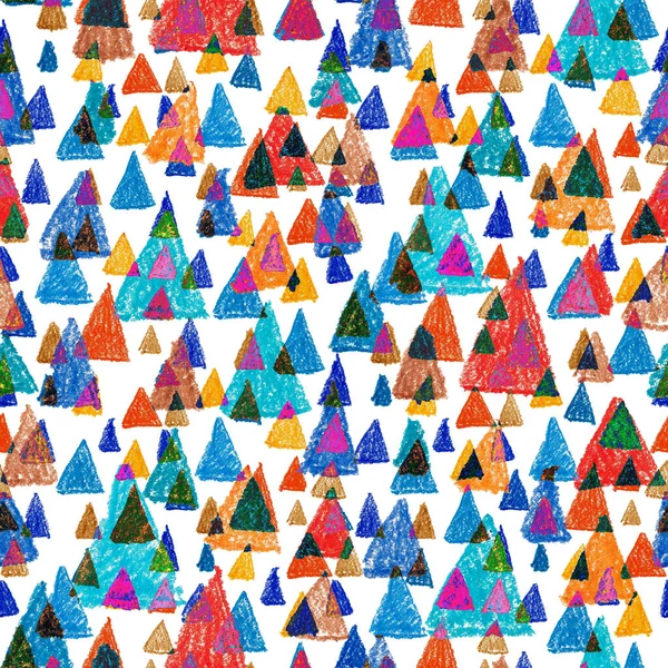 Luova Saumaton Kuvio Värikkäitä Abstrakteja Geometrisia Elementtejä Käsin Piirretty Rakenne — kuvapankkivalokuva