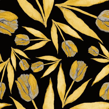 Çiçeklerle suluboya kusursuz desen. Klasik çiçek desenleri. Çiçeksiz desen. Botanik sanatı. Çiçek botanik koleksiyonu. Çiçek seti. Suluboya botanik tasarımı.