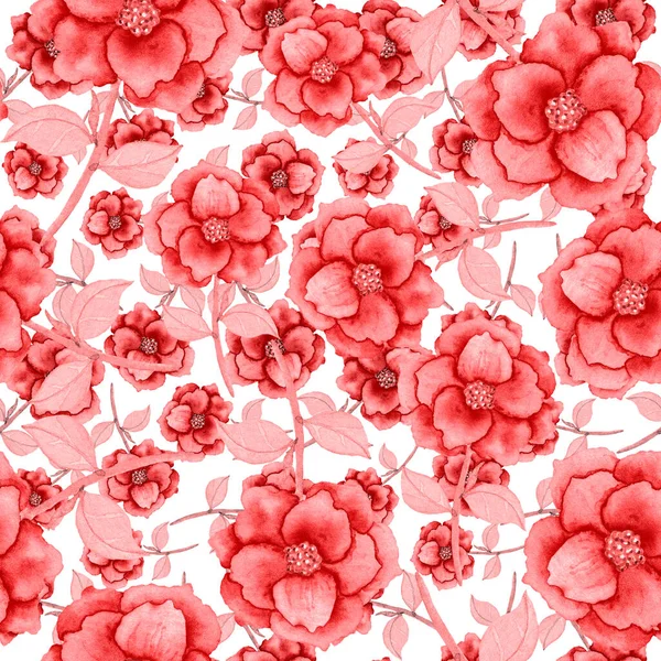 Watercolor Seamless Pattern Flowers Vintage Floral Pattern Flower Seamless Pattern — Stock Photo, Image