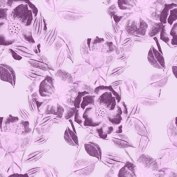 Watercolor Seamless Pattern Flowers Vintage Floral Pattern Flower Seamless Pattern — Stock Photo, Image