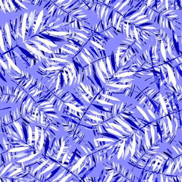 Υδατογραφία Αδιάλειπτη Μοτίβο Πολύχρωμα Αφηρημένα Τροπικά Φύλλα Λαμπερό Καλοκαιρινό Σχέδιο — Φωτογραφία Αρχείου