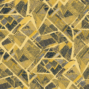 Renkli, soyut geometrik elementlerle yaratıcı, kusursuz desen. El yapımı doku. Grafik olarak soyut bir arkaplan. Çağdaş sanat. Moda modern tarzı.