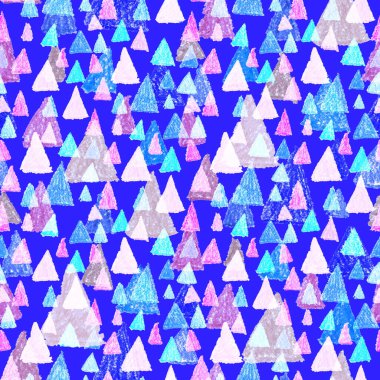 Renkli, soyut geometrik elementlerle yaratıcı, kusursuz desen. El yapımı doku. Grafik olarak soyut bir arkaplan. Çağdaş sanat. Moda modern tarzı.