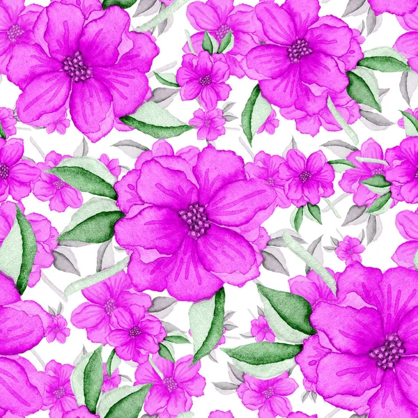 Watercolor Seamless Pattern Flowers Vintage Floral Pattern Flower Seamless Pattern — Stock Photo, Image