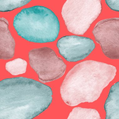 Modern suluboya, soyut desen, her amaç için harika tasarım. Kusursuz desenli, el çizimi lekeli. Suluboya soyut sanat geçmişi. Basit bir tasarım. Modern yaratıcı şablon.