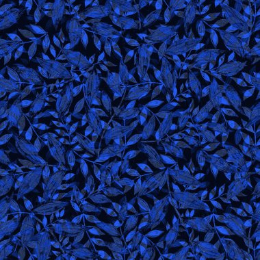 Vintage yapraklı suluboya desenli. Dekoratif tasarım için renkli yaprakları olan güzel bir botanik baskısı. Parlak bahar ya da yaz arkaplanı. Klasik düğün dekoru. Tekstil tasarımı.