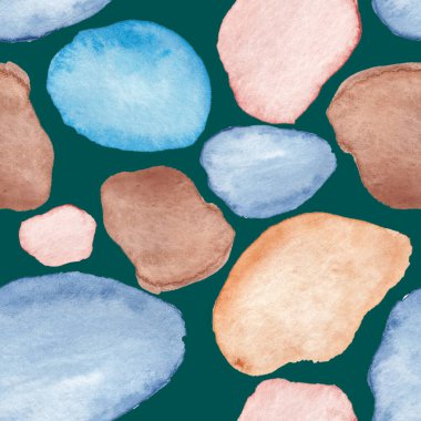 Modern suluboya, soyut desen, her amaç için harika tasarım. Kusursuz desenli, el çizimi lekeli. Suluboya soyut sanat geçmişi. Basit bir tasarım. Modern yaratıcı şablon.