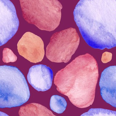 Modern suluboya, soyut desen, her amaç için harika tasarım. Kusursuz desenli, el çizimi lekeli. Suluboya soyut sanat geçmişi. Basit bir tasarım. Modern yaratıcı şablon.