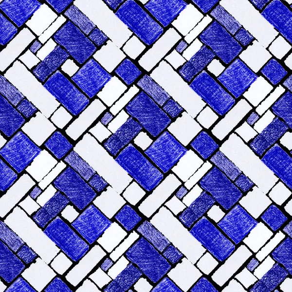 Patrón Creativo Sin Costuras Con Elementos Geométricos Abstractos Coloridos Textura — Foto de Stock