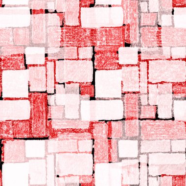 Renkli, soyut geometrik elementlerle yaratıcı, kusursuz desen. El yapımı doku. Grafik olarak soyut bir arkaplan. Çağdaş sanat. Moda modern tarzı.