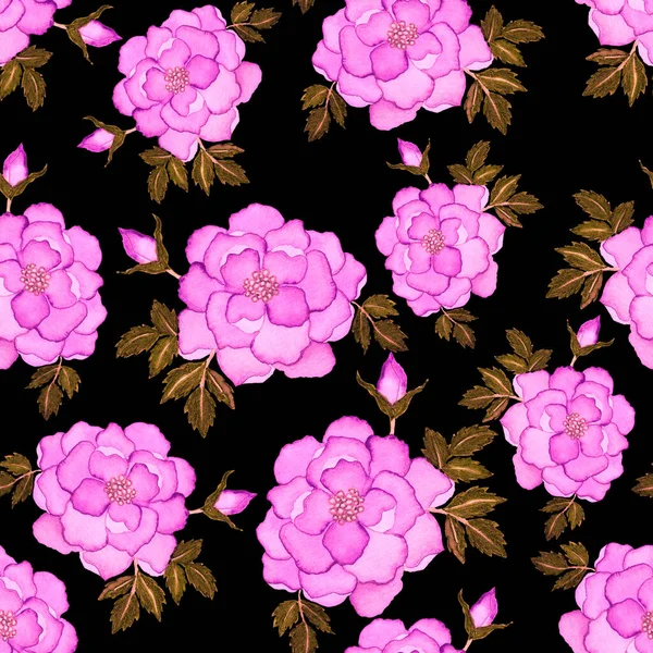 Watercolor Seamless Pattern Flowers Vintage Floral Pattern Flower Seamless Pattern — Stock Photo, Image