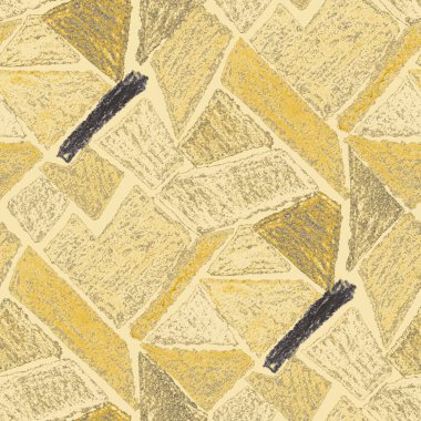 Renkli, soyut geometrik elementlerle yaratıcı, kusursuz desen. El yapımı doku. Grafik olarak soyut bir arkaplan. Çağdaş sanat. Moda modern tarzı.