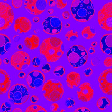 Renkli, soyut geometrik elementlerle yaratıcı, kusursuz desen. El yapımı doku. Grafik olarak soyut bir arkaplan. Çağdaş sanat. Moda modern tarzı.