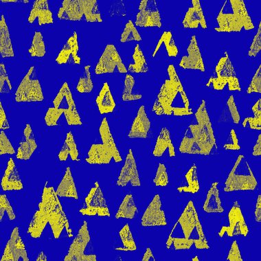 Renkli, soyut geometrik elementlerle yaratıcı, kusursuz desen. El yapımı doku. Grafik olarak soyut bir arkaplan. Çağdaş sanat. Moda modern tarzı.