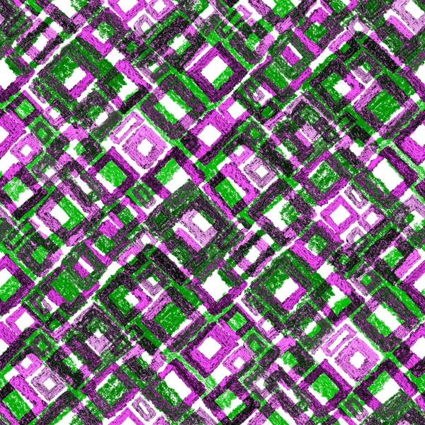 Kreative Nahtlose Muster Mit Farbenfrohen Abstrakten Geometrischen Elementen Handgezeichnete Textur — Stockfoto