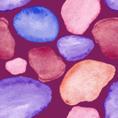 Modern suluboya, soyut desen, her amaç için harika tasarım. Kusursuz desenli, el çizimi lekeli. Suluboya soyut sanat geçmişi. Basit bir tasarım. Modern yaratıcı şablon.