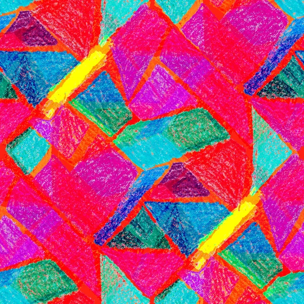 Padrão Sem Costura Criativo Com Elementos Geométricos Abstratos Coloridos Textura — Fotografia de Stock