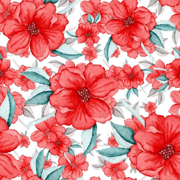 Watercolor Seamless Pattern Flowers Vintage Floral Pattern Flower Seamless Pattern — Stock Photo, Image