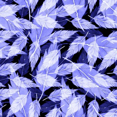 Vintage yapraklı suluboya desenli. Dekoratif tasarım için renkli yaprakları olan güzel bir botanik baskısı. Parlak bahar ya da yaz arkaplanı. Klasik düğün dekoru. Tekstil tasarımı.