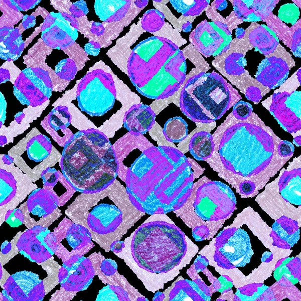 Renkli Soyut Geometrik Elementlerle Yaratıcı Kusursuz Desen Yapımı Doku Grafik — Stok fotoğraf