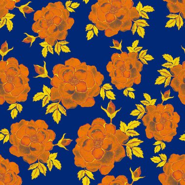 Çiçeklerle suluboya kusursuz desen. Klasik çiçek desenleri. Çiçeksiz desen. Botanik sanatı. Çiçek botanik koleksiyonu. Çiçek seti. Suluboya botanik tasarımı.