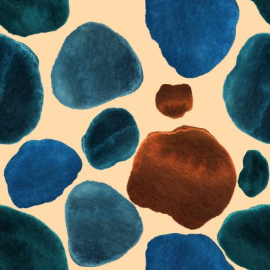 Modern suluboya, soyut desen, her amaç için harika tasarım. Kusursuz desenli, el çizimi lekeli. Suluboya soyut sanat geçmişi. Basit bir tasarım. Modern yaratıcı şablon.