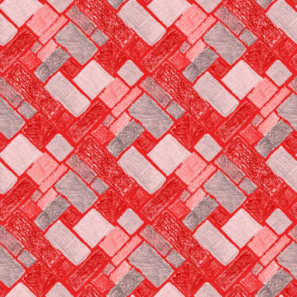 Kreative Nahtlose Muster Mit Farbenfrohen Abstrakten Geometrischen Elementen Handgezeichnete Textur — Stockfoto