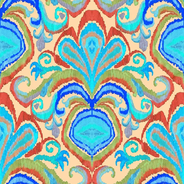 Patrón Ikat Colorido Estilo Vintage Fondo Étnico Elegante Arte Oriental — Foto de Stock