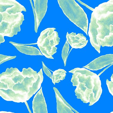 Çiçeklerle suluboya kusursuz desen. Klasik çiçek desenleri. Çiçeksiz desen. Botanik sanatı. Çiçek botanik koleksiyonu. Çiçek seti. Suluboya botanik tasarımı.