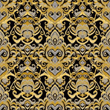 Renkli örgü desenli, klasik tarzda. Zarif bir etnik köken. El çizimi doğu sanatı. Kusursuz geometrik bağ dokusu.