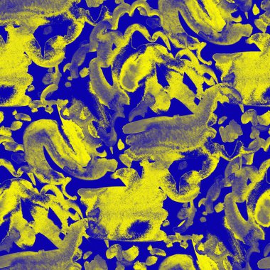 Suluboya, soyut, kusursuz desen. Parlak el yapımı elementlerle yaratıcı doku. Soyut renkli yazdırma.