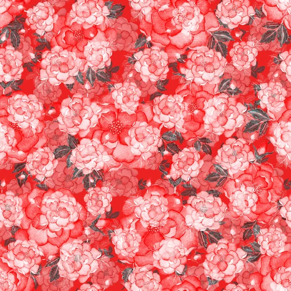 Watercolor Seamless Pattern Flowers Vintage Floral Pattern Flower Seamless Pattern — Stock Photo, Image